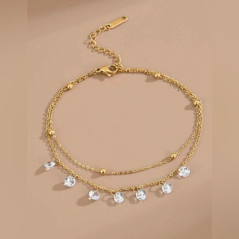 Crystal anklet #1485